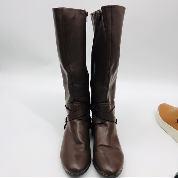 ✨*Flawed*Target Merona Brown Riding Style Knee High Boots Equestrian - Picture 6 of 16